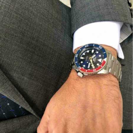 Seiko 5 Sports Automatic Blue Dial Silver Steel Strap Watch For Men - SRPD53K1 - Image 7